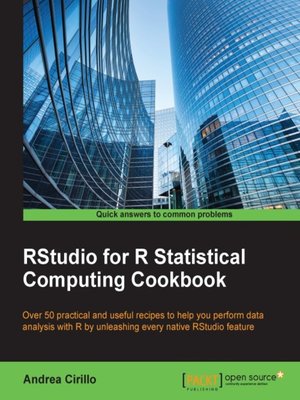 cover image of RStudio for R Statistical Computing Cookbook